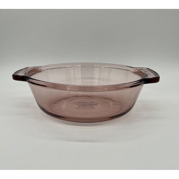 Vintage Anchor Hocking Lavender Double Handled Casserole/Mixing Bowl 9" - Picture 3 of 3